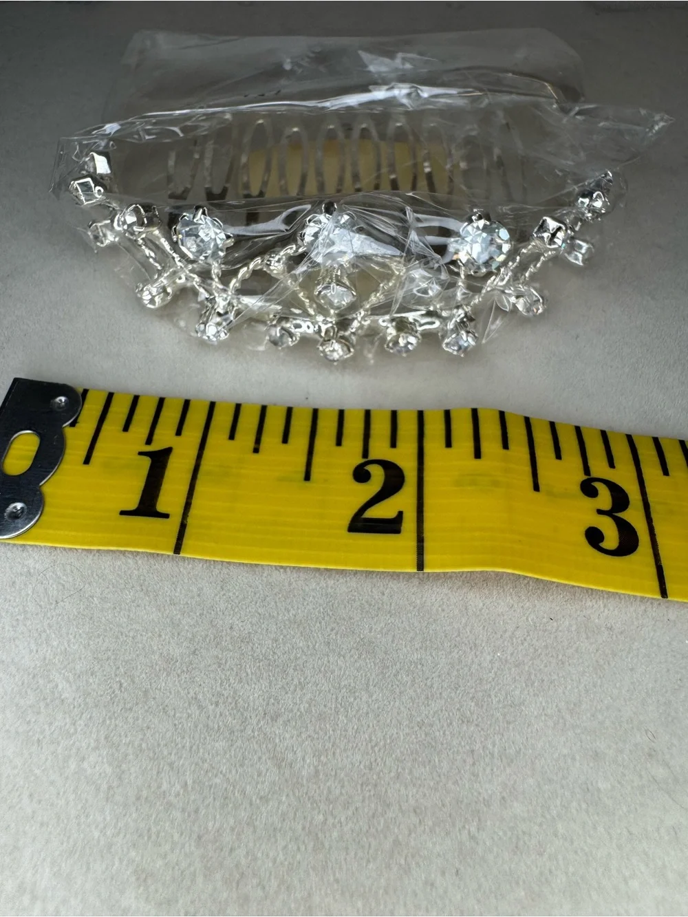 New Crystal Accent Silver Tiara with comb